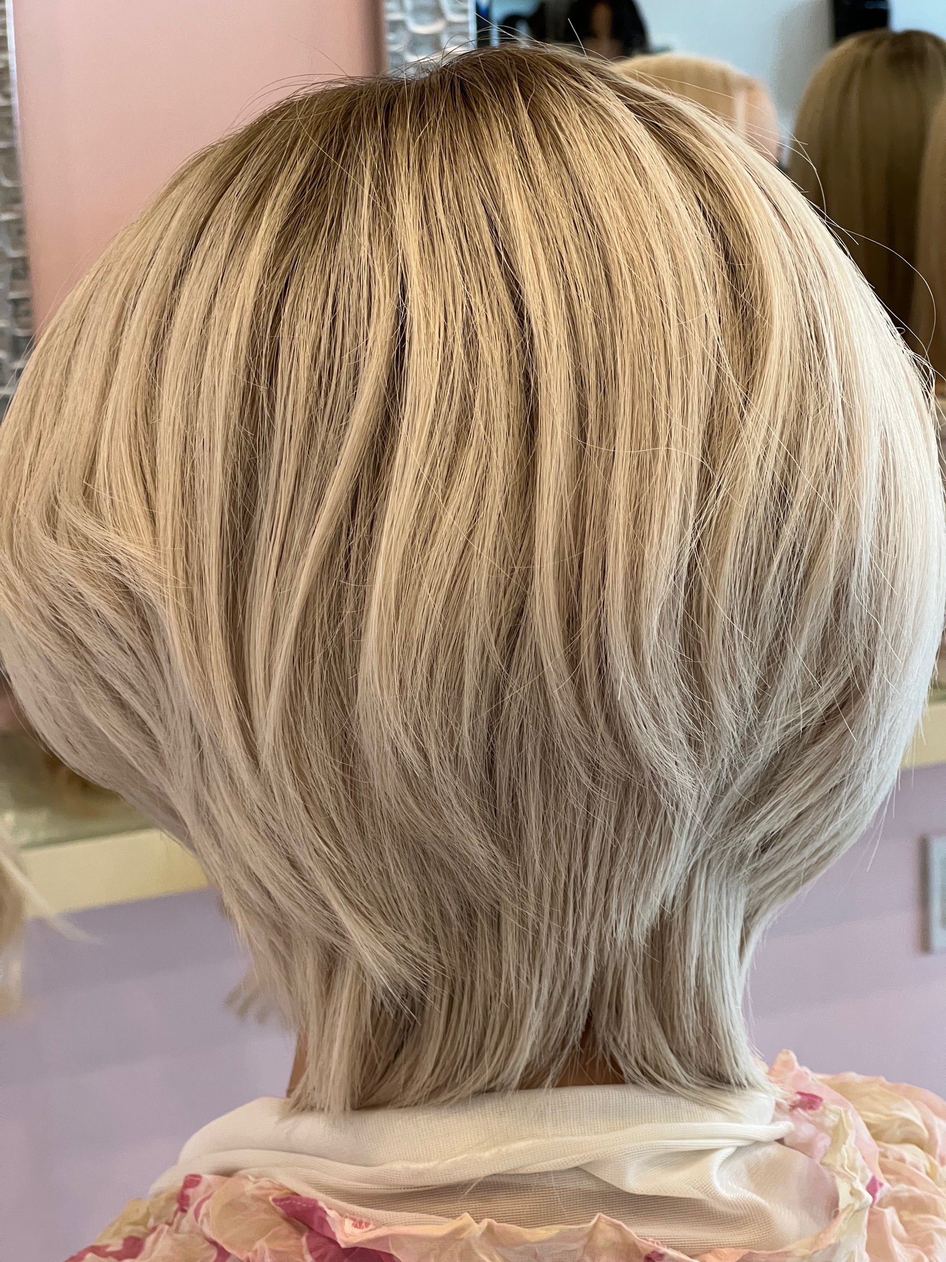 Classic Mature Wig with Shadow Roots Human Hair Wig