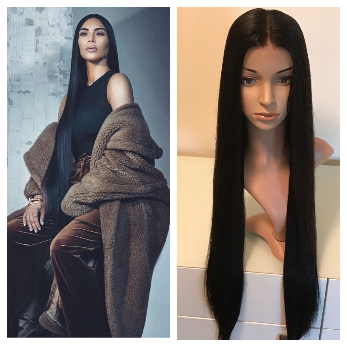 Kim k human hair wig sale