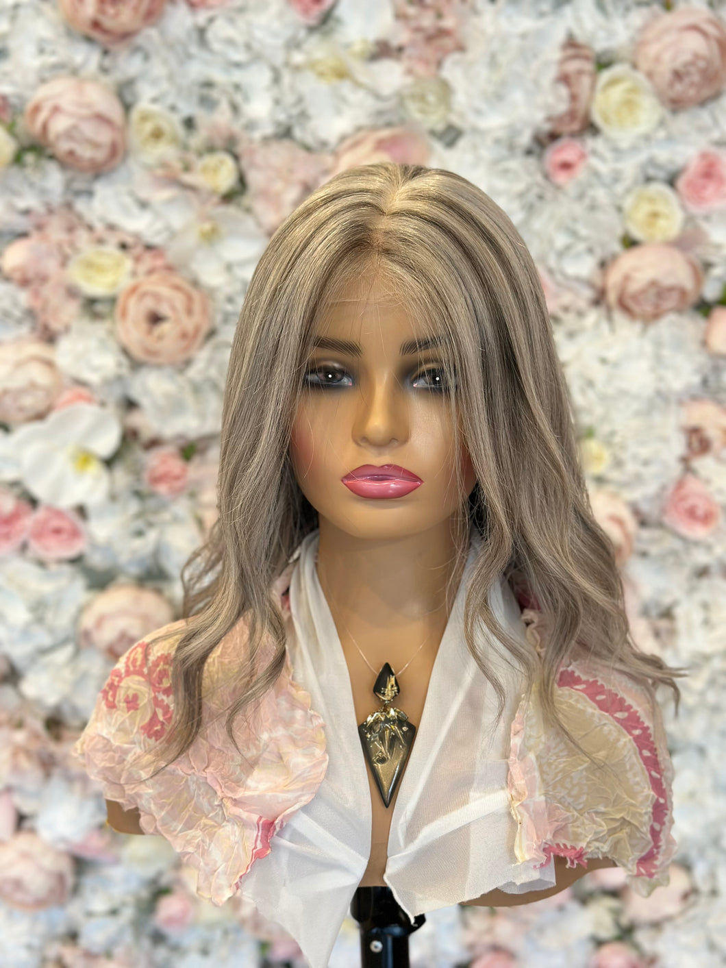 Luna Salt & Pepper Human Hair Lace Front Wig