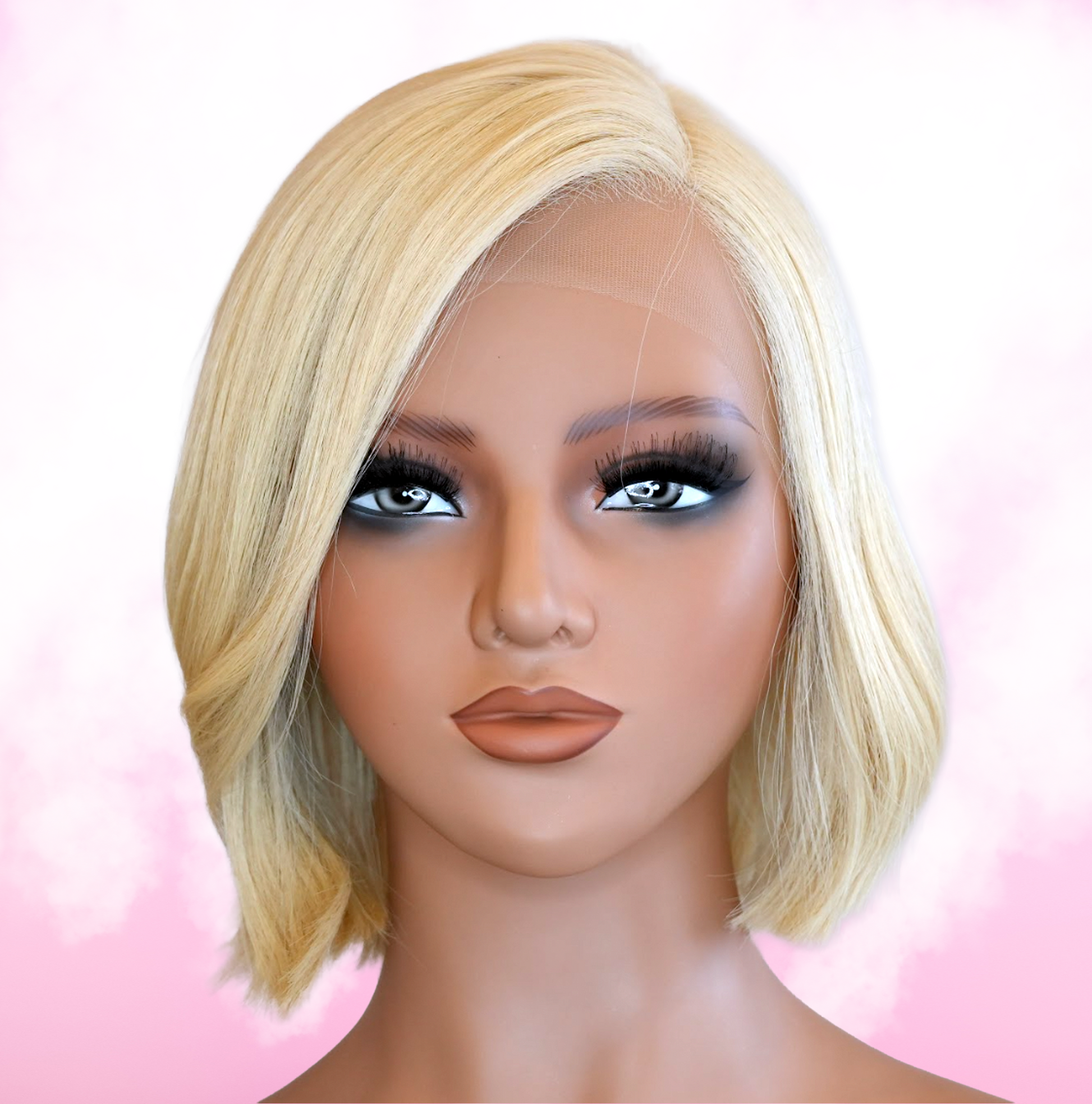 Platinum Blonde Short Bob Wig|Human Hair Wig | Premium 10-12" | Wigs R Us Toronto