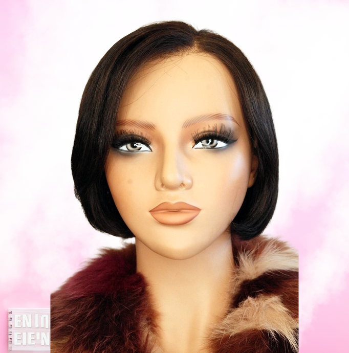 Black Human Hair Bob Lace Front Wig | Sleek 8-10”Style | Wigs R Us Toronto