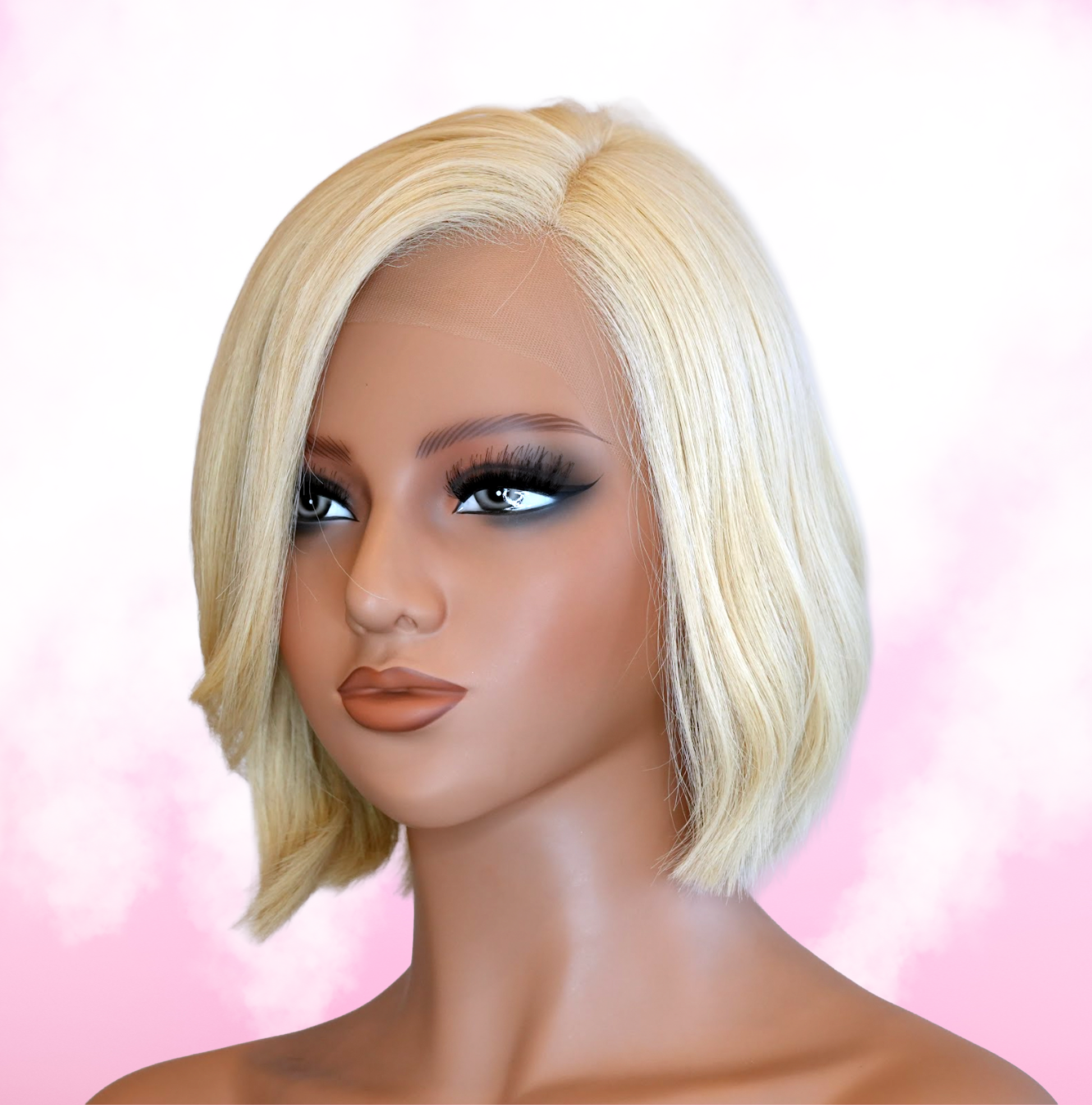 Platinum Blonde Short Bob Wig|Human Hair Wig | Premium 10-12" | Wigs R Us Toronto