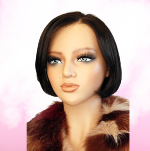 Black Human Hair Bob Lace Front Wig | Sleek 8-10”Style | Wigs R Us Toronto