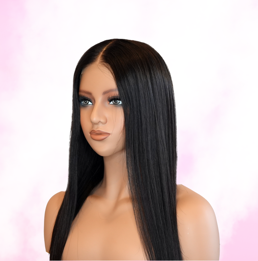 Long Black Lace Front Wig| Human Hair Wig | Premium Quality 20-22" | Wigs R Us Toronto