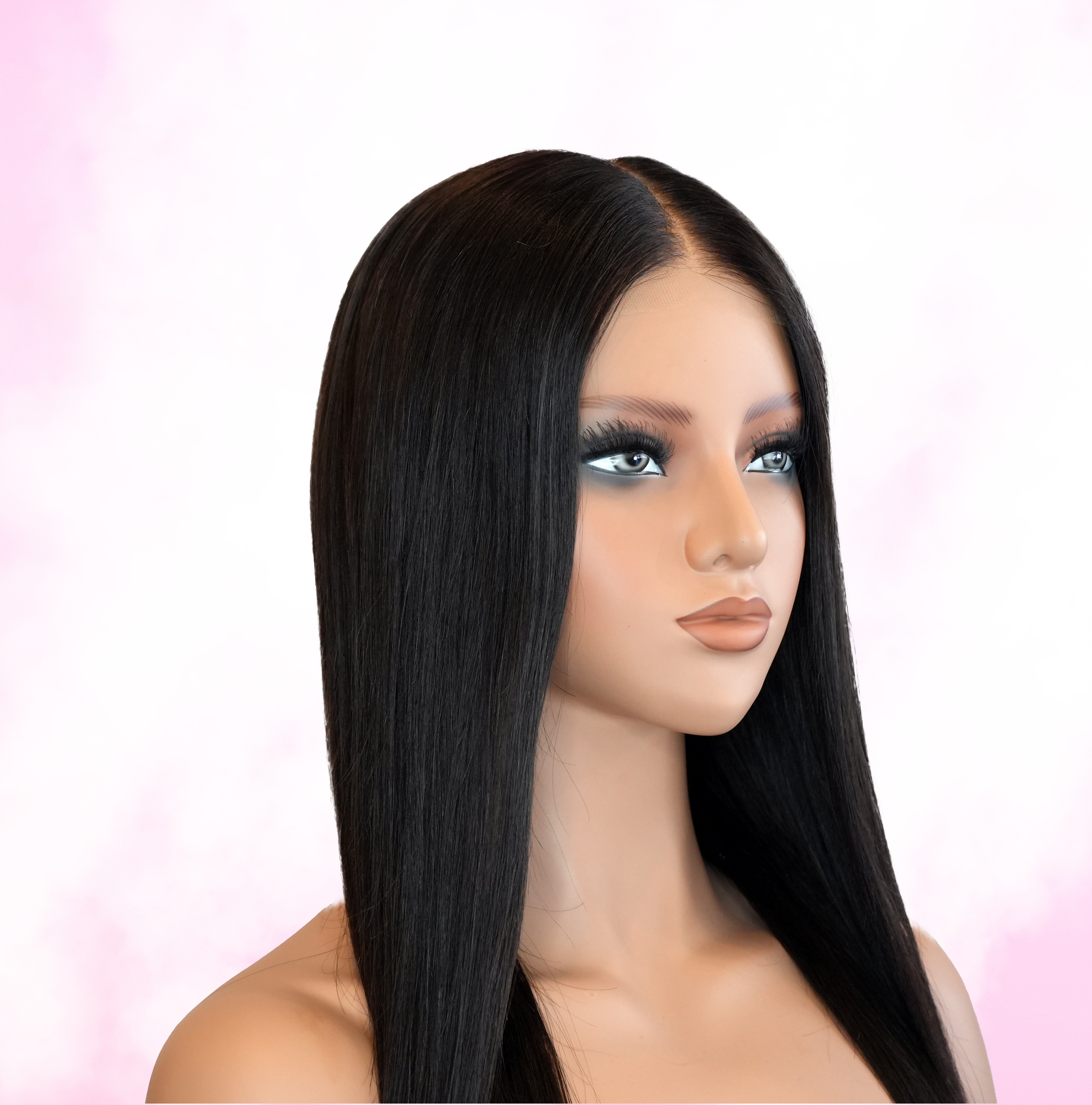 Long Black Lace Front Wig| Human Hair Wig | Premium Quality 20-22" | Wigs R Us Toronto