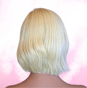 Platinum Blonde Short Bob Wig|Human Hair Wig | Premium 10-12" | Wigs R Us Toronto