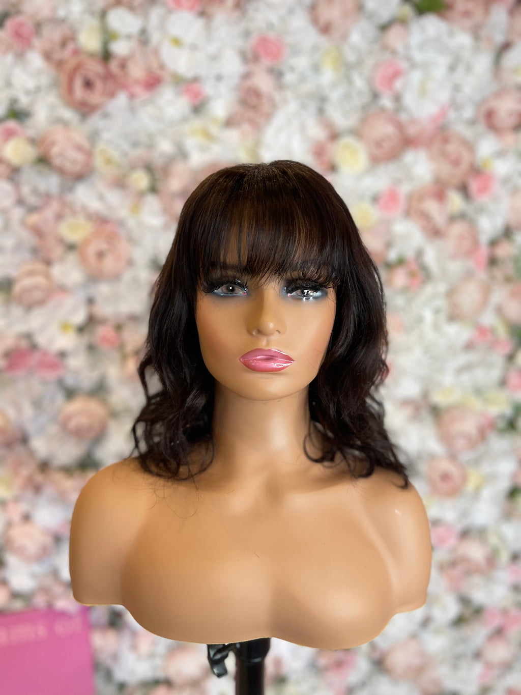 Midnight Waves Human Hair with Bangs