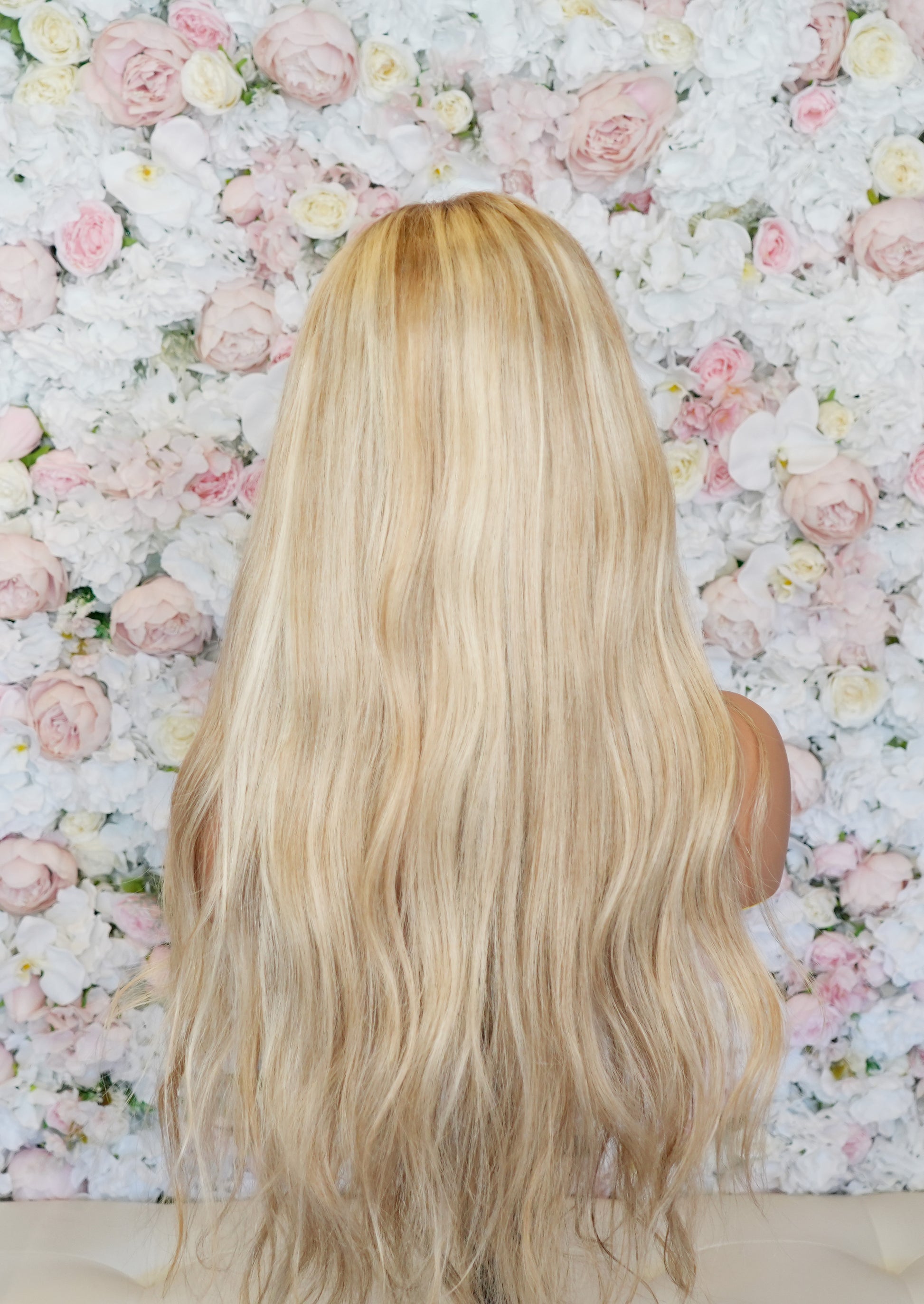 Aurora Long Straight Wig with Golden Blonde Highlights | Premium 16"-24” Human Hair | Wigs R Us Toronto