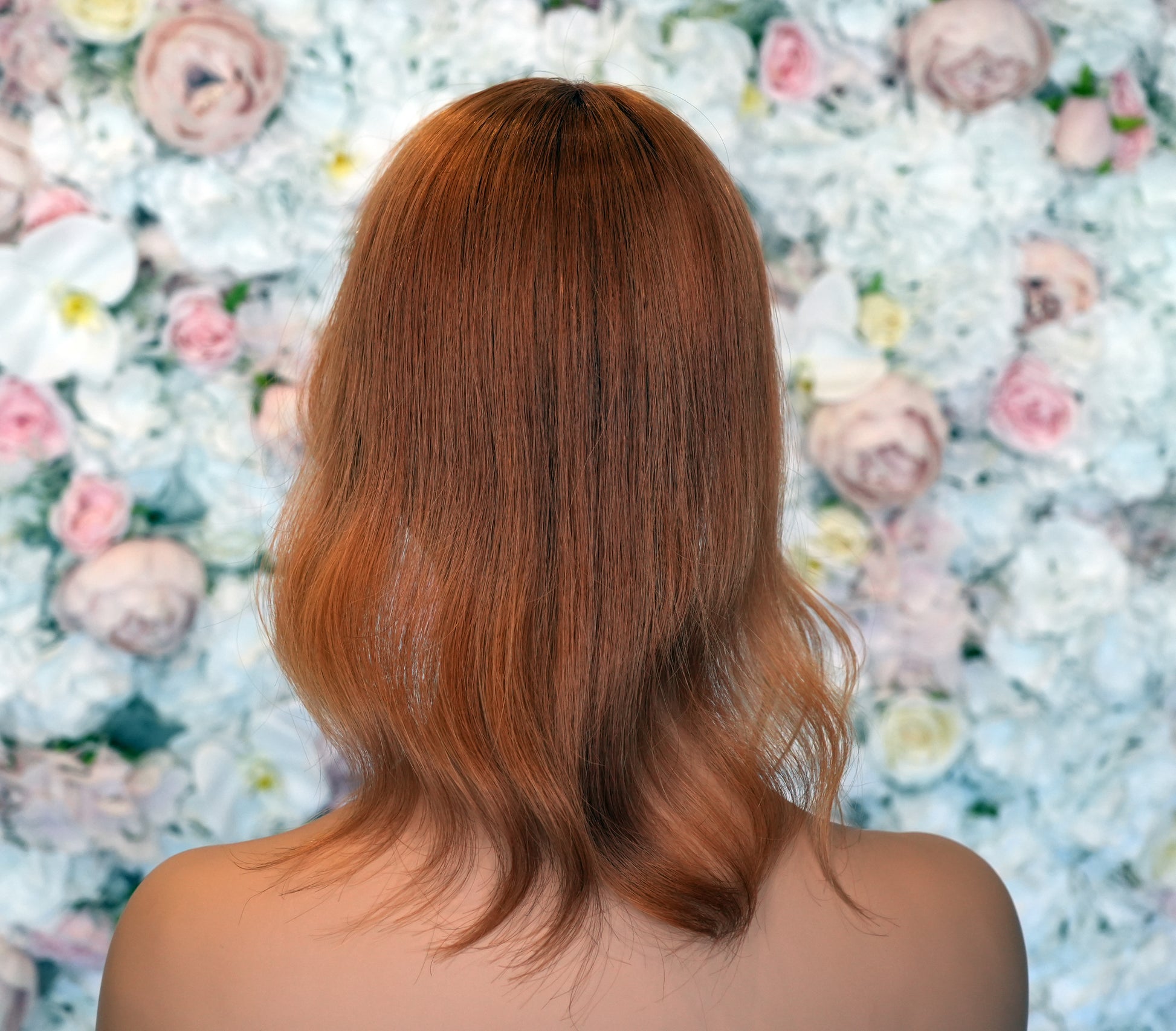 Aria Elegant Topper in Soft Copper Blonde | Premium 14” Human Hair | Wigs R Us Toronto