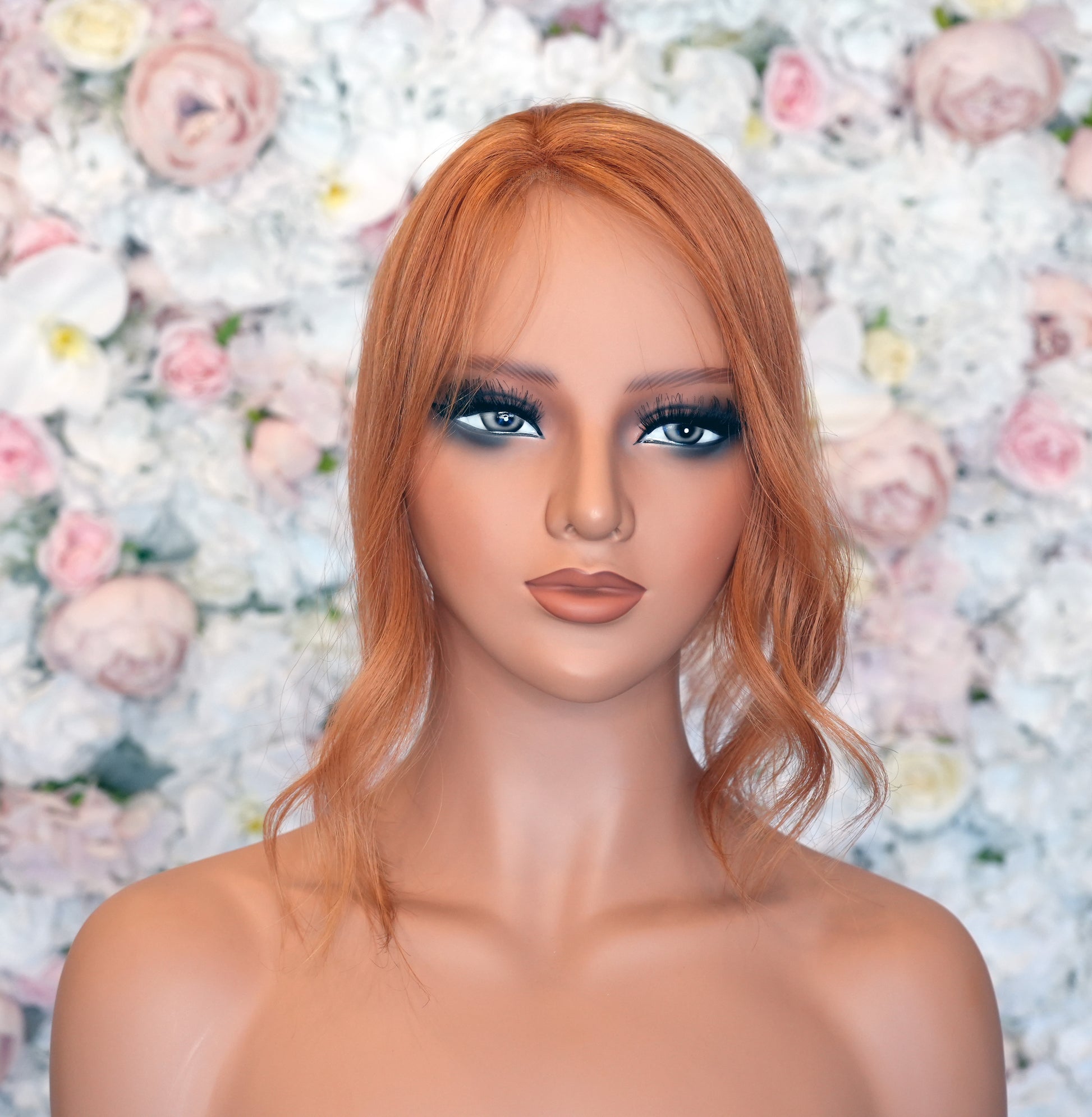 Aria Elegant Topper in Soft Copper Blonde | Premium 14” Human Hair | Wigs R Us Toronto
