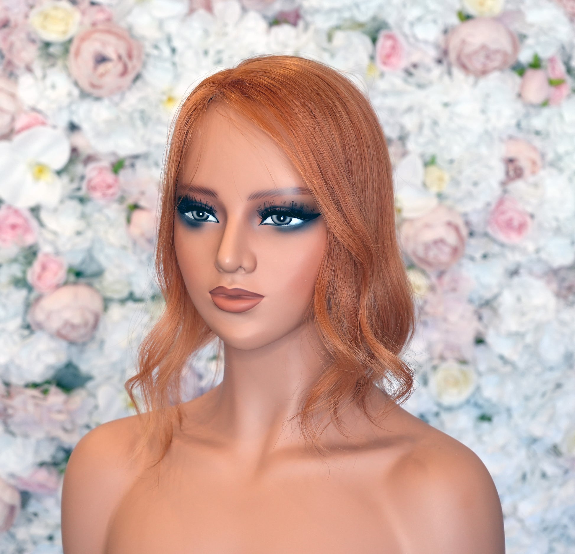 Aria Elegant Topper in Soft Copper Blonde | Premium 14” Human Hair | Wigs R Us Toronto