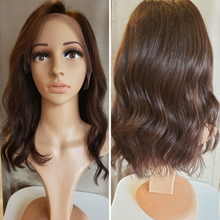 Premium 100% human hair Chocolate Melt Wig with dimensional ombré coloring, transparent Swiss lace front, medium length by Wigs R Us Toronto